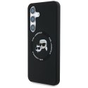 Etui Karl Lagerfeld Silicone Double Heads And Circle MagSafe Samsung Galaxy S25 czarny Karl Lagerfeld