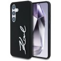 Etui Karl Lagerfeld Silicone Metal Signature Logo Samsung Galaxy S25 czarny Karl Lagerfeld