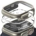 Etui Ringke Slim 2-pack na Apple Watch Ultra 1 / 2 (49 mm) - przezroczysty i tytanowy Ringke