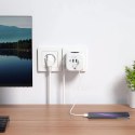 Listwa zasilająca Tech-Protect PCL3x4, 2x USB-A, 2x USB-C, 3x AC Typ Schuko - biała Tech-Protect