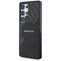 Etui AMG Double Layer Rhombs MagSafe na Samsung Galaxy S25 Ultra - czarno-czerwone Mercedes
