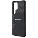Etui AMG Double Layer Rhombs MagSafe na Samsung Galaxy S25 Ultra - czarno-czerwone Mercedes