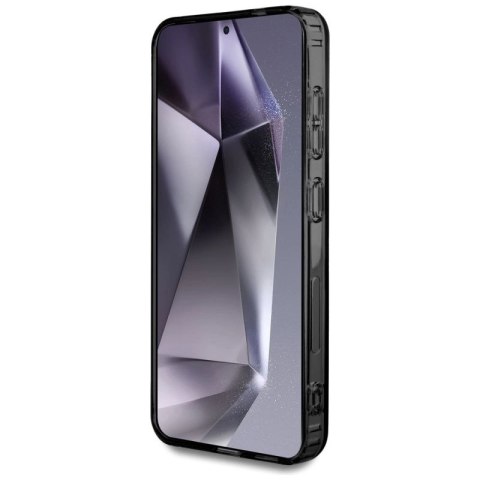 Etui AMG Double Layer Rhombs MagSafe na Samsung Galaxy S25 - czarno-czerwone Mercedes