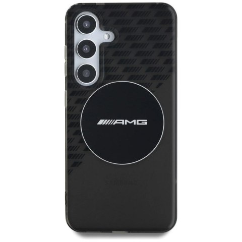 Etui AMG Transparent Rhombs MagSafe na Samsung Galaxy S25 - czarne Mercedes