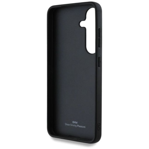 Etui BMW Leather Big Wordmark na Samsung Galaxy S25 - czarne BMW