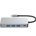 Adapter Tech-Protect HB05 HUB 9w1 USB-C + USB2.0 + USB3.0 + HDMI 4K 60HZ + SD / TF + PD100W + RJ45 - szary Tech-Protect