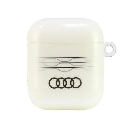 Etui Audi IML Geometric Pattern na AirPods 1 / 2 - białe Audi