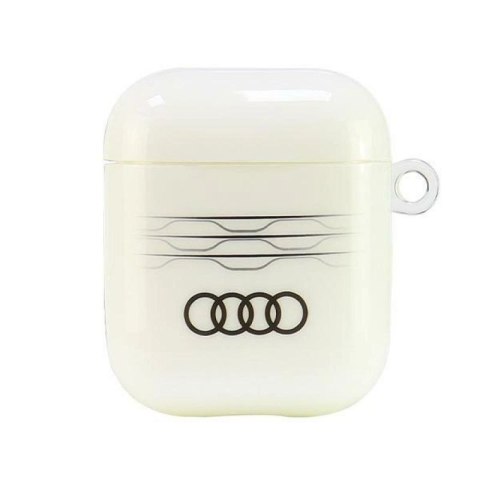 Etui Audi IML Geometric Pattern na AirPods 1 / 2 - białe Audi