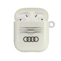 Etui Audi IML Geometric Pattern na AirPods 1 / 2 - białe Audi