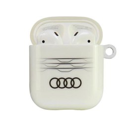 Etui Audi IML Geometric Pattern na AirPods 1 / 2 - białe Audi