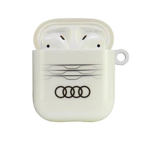 Etui Audi IML Geometric Pattern na AirPods 1 / 2 - białe Audi