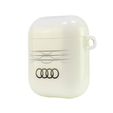 Etui Audi IML Geometric Pattern na AirPods 1 / 2 - białe Audi