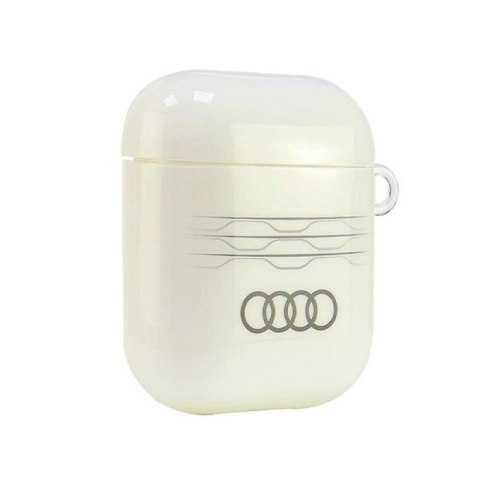 Etui Audi IML Geometric Pattern na AirPods 1 / 2 - białe Audi