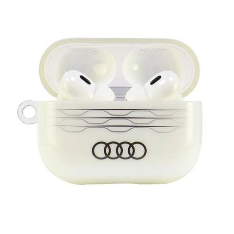 Etui Audi IML Geometric Pattern na AirPods Pro 2 - białe Audi