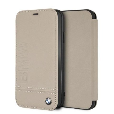 Etui BMW Logo Imprint na iPhone Xr - beżowe BMW