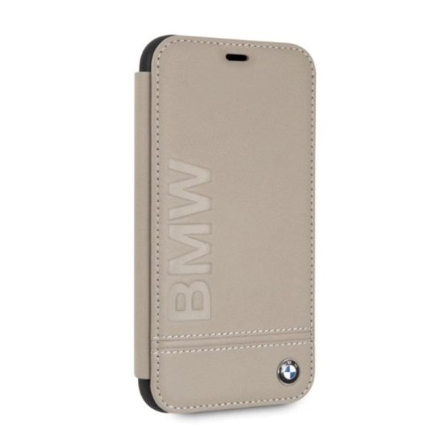 Etui BMW Logo Imprint na iPhone Xr - beżowe BMW