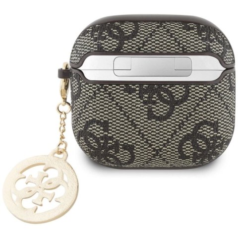 Etui Guess 4G Strass Charm na AirPods 4 - brązowe Guess