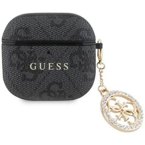 Etui Guess 4G Strass Charm na AirPods 4 - czarne Guess