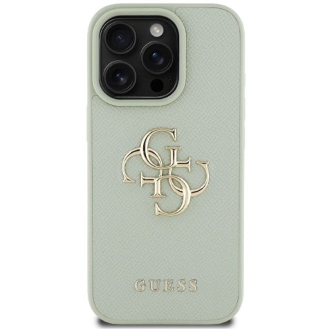 Etui Guess Grained Big 4G Logo Small Classic Logo na iPhone 16 Pro Max - zielone Guess
