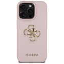 Etui Guess Grained Big 4G Logo Small Classic Logo na iPhone 16 Pro - różowe Guess
