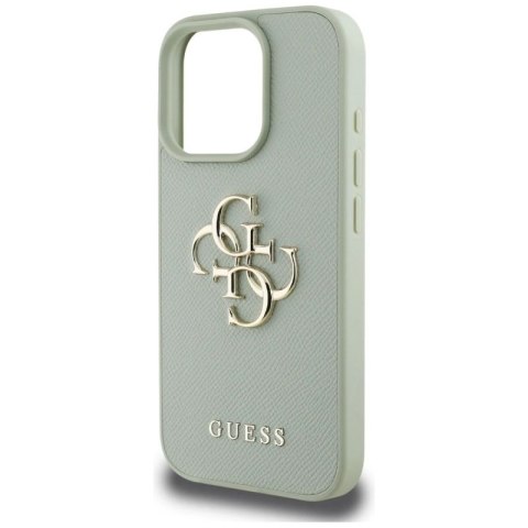 Etui Guess Grained Big 4G Logo Small Classic Logo na iPhone 16 Pro - zielone Guess