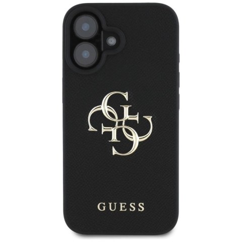 Etui Guess Grained Big 4G Logo Small Classic Logo na iPhone 16 - czarne Guess