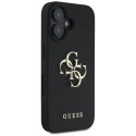 Etui Guess Grained Big 4G Logo Small Classic Logo na iPhone 16 - czarne Guess