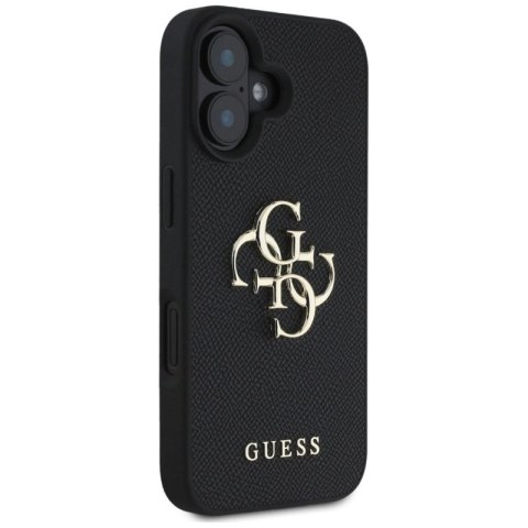 Etui Guess Grained Big 4G Logo Small Classic Logo na iPhone 16 - czarne Guess