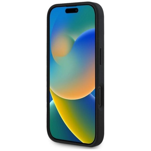 Etui Guess Grained Big 4G Logo Small Classic Logo na iPhone 16 - czarne Guess