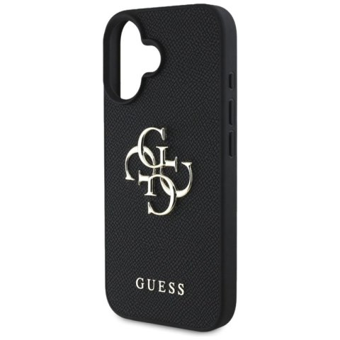 Etui Guess Grained Big 4G Logo Small Classic Logo na iPhone 16 - czarne Guess