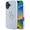 Etui Guess Grained Big 4G Logo Small Classic Logo na iPhone 16 - niebieskie Guess