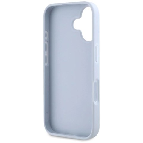 Etui Guess Grained Big 4G Logo Small Classic Logo na iPhone 16 - niebieskie Guess