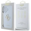 Etui Guess Grained Big 4G Logo Small Classic Logo na iPhone 16 - niebieskie Guess