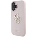 Etui Guess Grained Big 4G Logo Small Classic Logo na iPhone 16 - różowe Guess