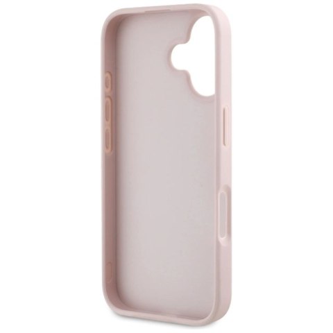 Etui Guess Grained Big 4G Logo Small Classic Logo na iPhone 16 - różowe Guess