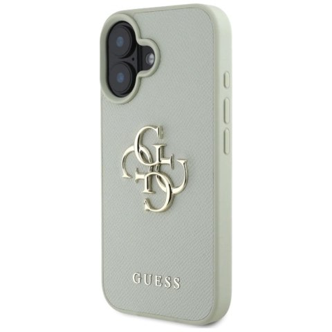 Etui Guess Grained Big 4G Logo Small Classic Logo na iPhone 16 - zielone Guess