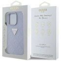Etui Guess Hot Stamp 4G Pattern Triangle Metal Logo na iPhone 16 Pro - fioletowe Guess