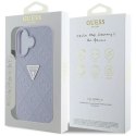 Etui Guess Hot Stamp 4G Pattern Triangle Metal Logo na iPhone 16 - fioletowe Guess