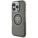 Etui Guess IML Metal Mountain Logo MagSafe na iPhone 16 Pro - czarny Guess