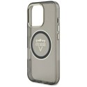 Etui Guess IML Metal Mountain Logo MagSafe na iPhone 16 Pro - czarny Guess