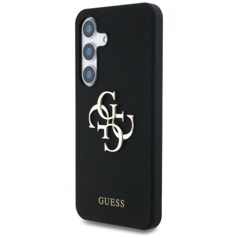 Etui Guess Silicone Big 4G Logo Bottom Script na Samsung Galaxy S25 - czarne Guess
