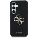 Etui Guess Silicone Big 4G Logo Bottom Script na Samsung Galaxy S25 - czarne Guess