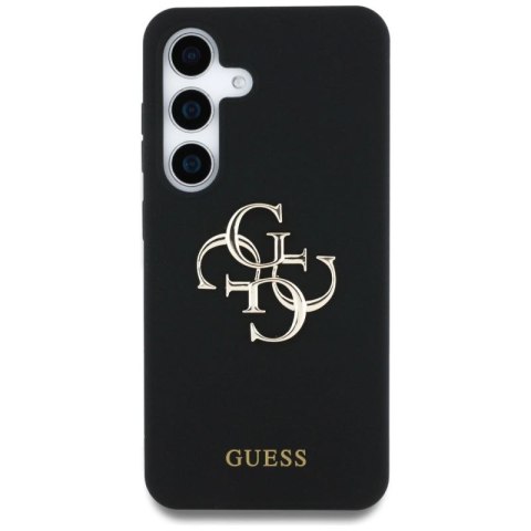 Etui Guess Silicone Big 4G Logo Bottom Script na Samsung Galaxy S25 - czarne Guess