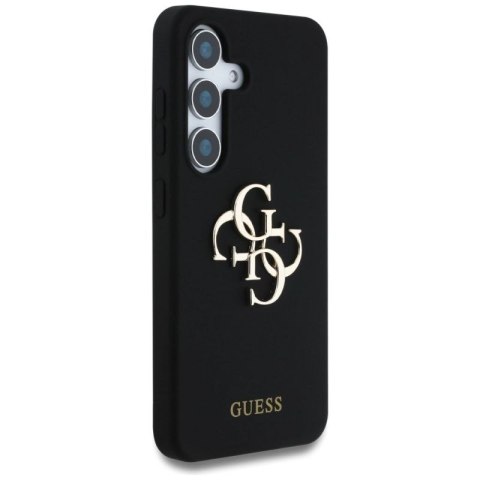 Etui Guess Silicone Big 4G Logo Bottom Script na Samsung Galaxy S25 - czarne Guess