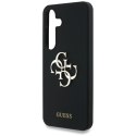 Etui Guess Silicone Big 4G Logo Bottom Script na Samsung Galaxy S25 - czarne Guess