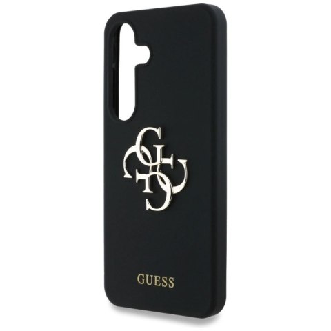 Etui Guess Silicone Big 4G Logo Bottom Script na Samsung Galaxy S25 - czarne Guess
