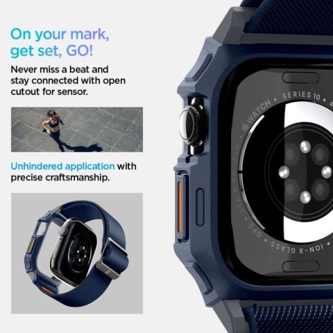 Pasek Spigen Lite Fit "Pro" na Apple Watch 10 46 mm - granatowy Spigen