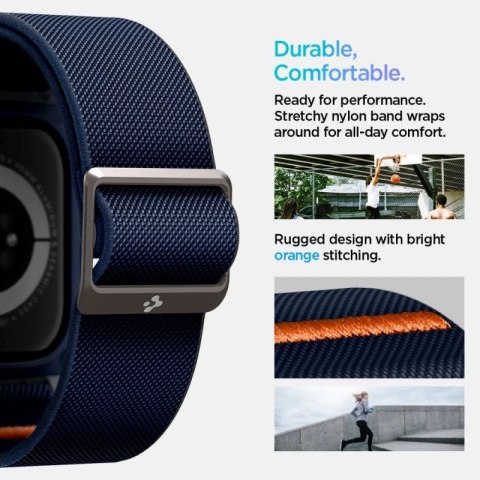 Pasek Spigen Lite Fit "Pro" na Apple Watch 10 46 mm - granatowy Spigen