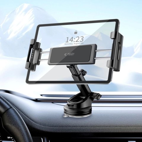 Uchwyt samochodowy Tech-Protect V4 do tabletu do montażu na kokpicie - czarne Tech-Protect