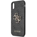Etui Guess 4G Big Metal Logo na iPhone X / XS - szare Guess
